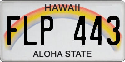 HI license plate FLP443