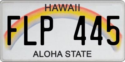 HI license plate FLP445