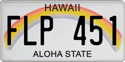 HI license plate FLP451