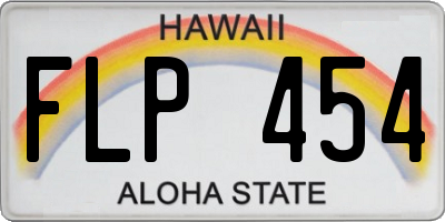 HI license plate FLP454