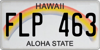 HI license plate FLP463