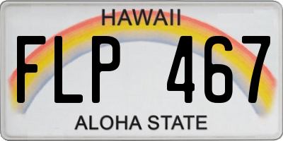 HI license plate FLP467