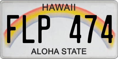 HI license plate FLP474
