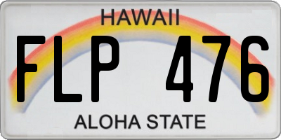 HI license plate FLP476