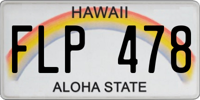 HI license plate FLP478