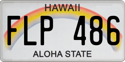 HI license plate FLP486
