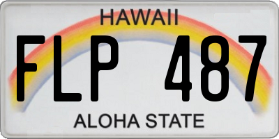 HI license plate FLP487
