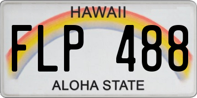 HI license plate FLP488