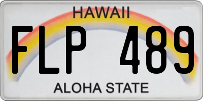 HI license plate FLP489