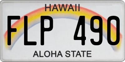 HI license plate FLP490