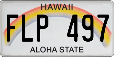 HI license plate FLP497
