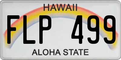 HI license plate FLP499