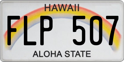HI license plate FLP507