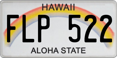 HI license plate FLP522
