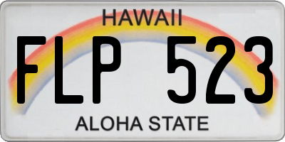 HI license plate FLP523