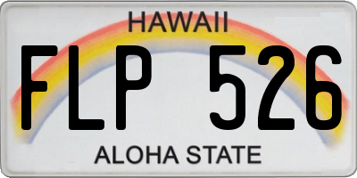 HI license plate FLP526