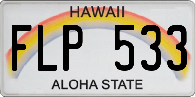 HI license plate FLP533