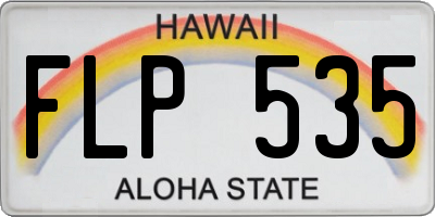 HI license plate FLP535