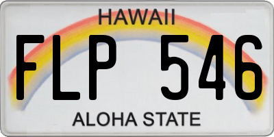 HI license plate FLP546
