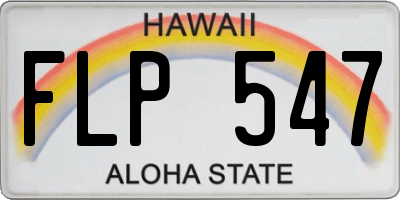 HI license plate FLP547