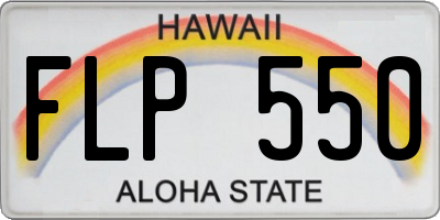 HI license plate FLP550