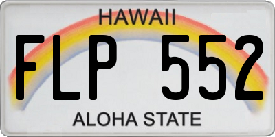 HI license plate FLP552