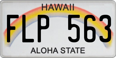 HI license plate FLP563