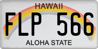 HI license plate FLP566