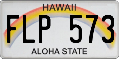 HI license plate FLP573