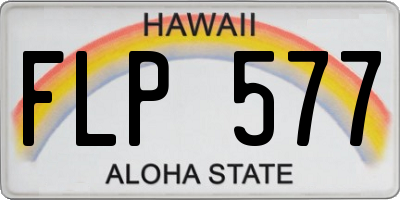 HI license plate FLP577