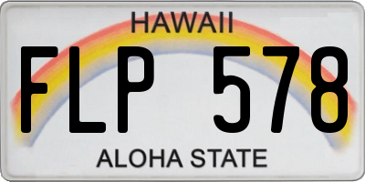 HI license plate FLP578