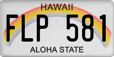 HI license plate FLP581
