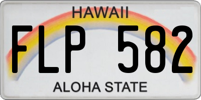 HI license plate FLP582