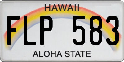 HI license plate FLP583