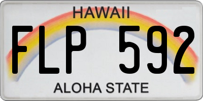 HI license plate FLP592