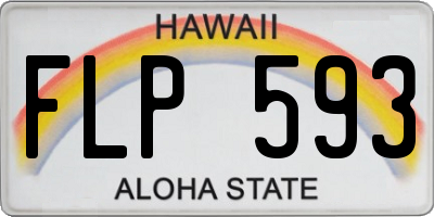HI license plate FLP593