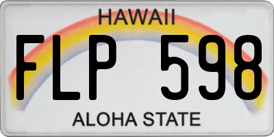 HI license plate FLP598