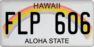 HI license plate FLP606