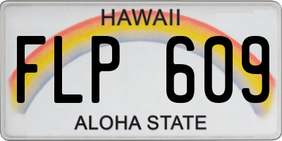 HI license plate FLP609
