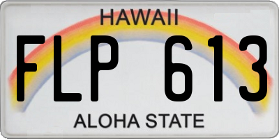 HI license plate FLP613