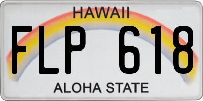 HI license plate FLP618