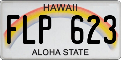 HI license plate FLP623