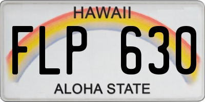 HI license plate FLP630