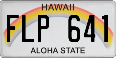 HI license plate FLP641