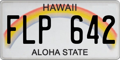 HI license plate FLP642