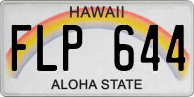 HI license plate FLP644