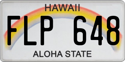 HI license plate FLP648