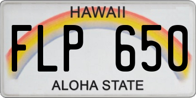 HI license plate FLP650