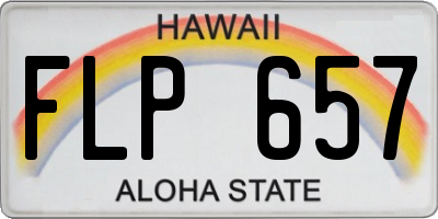 HI license plate FLP657