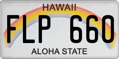 HI license plate FLP660